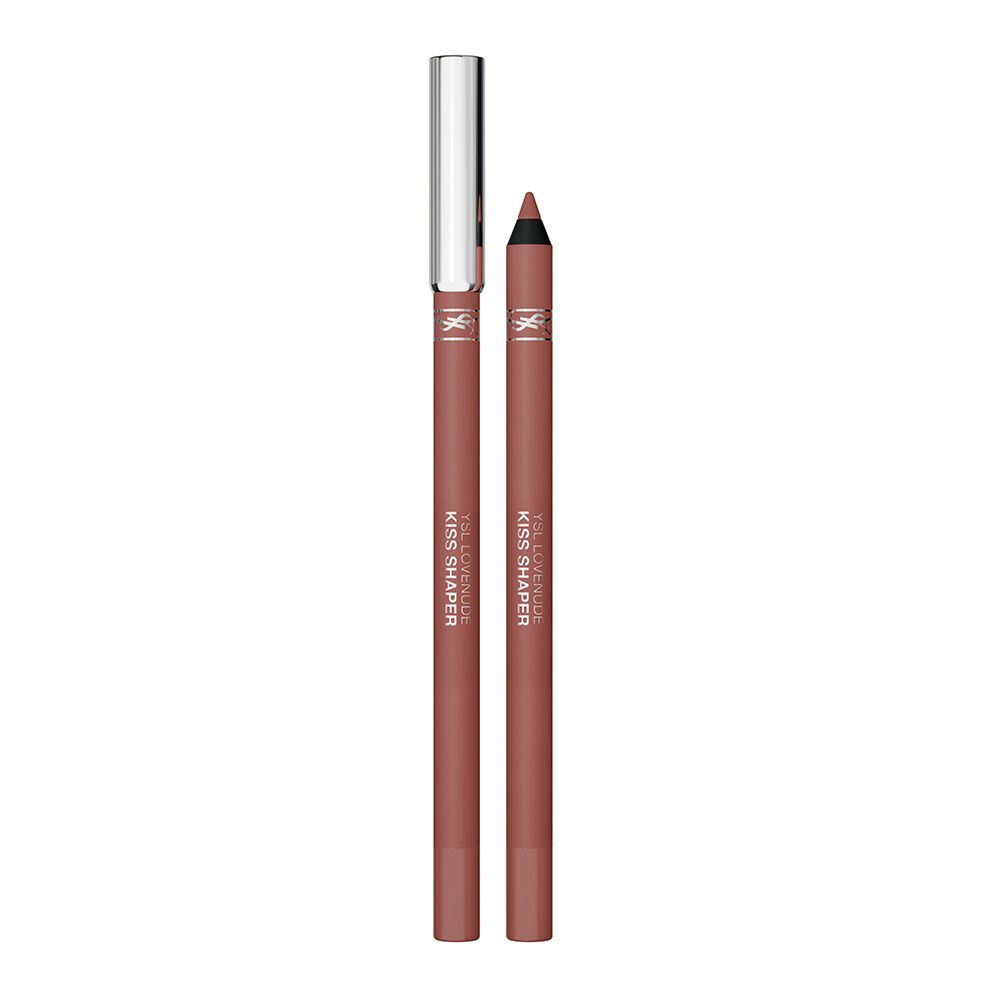 YSL LOVENUDE Kiss Shaper, shade 104 Burning Mauve. Packshot of product, opened and closed.